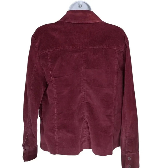 Sonoma Corduroy Button Down Jacket, Burgundy, L - Picture 3 of 7